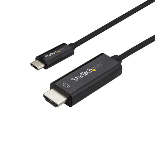 StarTech.com 3ft (1m) USB C to HDMI Cable - 4K 60Hz USB Type C to HDMI 2.0 Video Adapter Cable - Thunderbolt Compatible - Laptop to HDMI Monitor/Display - DP 1.2 Alt Mode HBR2 - Black