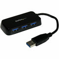 StarTech ST4300MINU3B, Portable, 4 Port SuperSpeed Mini USB 3.0 Hub, 5Gbps, USB Port: 4, Black, PC, Mac, 2 Year Warranty