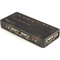 Startech SV411KUSB, 4 Port Usb KVM Switch Kit with Cables and Audio, Black, 2 Year Warranty