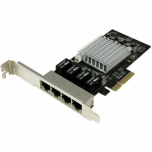 StarTech ST4000SPEXI, Gigabit Ethernet Card for Computer, 10/100/1000Base-T - Plug-in Card, PCI Express x4, 4 Port(s), Twisted Pair, 2 Year Warranty