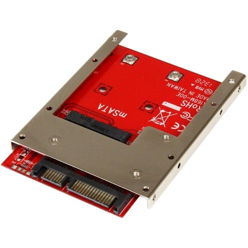 Startech SAT32MSAT257, Internal Drive Bay Adapter for 2.5" SATA, TAA Compliant, 1xSSD Supported, 1xTotal Bay, Red, 2 Year Warranty
