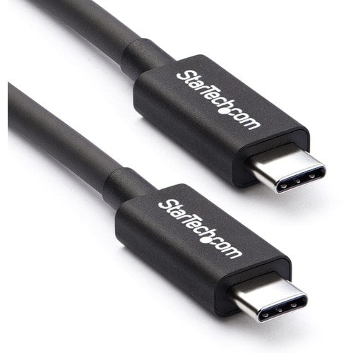 StarTech TBLT3MM2M, USB-C to USB-C Cable, Male to Male, Length: 2m, Black, 2 Year Warranty