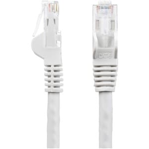 StarTech N6PATC50CMWH, 0.5m White Cat6 Ethernet Patch Cable with Snagless RJ45 Connectors, 1 Year