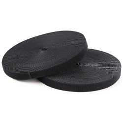 StarTech HKLP25, Hook and Loop Cable Tie Roll, Length: 7.6m, Black, 1 Year Warranty