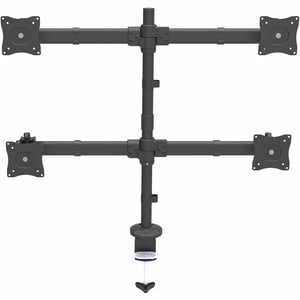 StarTech ARMQUAD, Desk Mount Quad Monitor Arm, 4 VESA Displays up to 27", Ergonomic Height Adjustable Articulating Pole Mount
