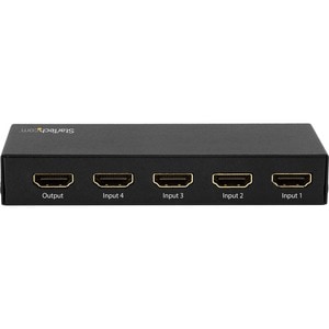 StarTech VS421HD20, Audio/Video Switchbox, 3840×2160, 4xHDMI In, 1xHDMI Out, Black, 2 Year Warranty