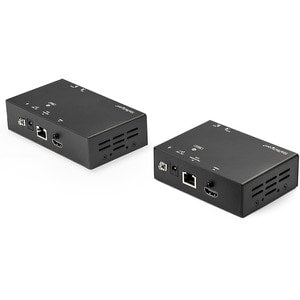 StarTech ST121HDBT20L, Video Extender Transmitter/Receiver - Wired - TAA Compliant - 1 Input Device - 1 Output Device - 100 m Range - 2 x Network (RJ-45) - 1 x HDMI In - 1 x HDMI Out - 4096 x 2160 Video Resolution - 4K - Twisted Pair - Category 6, 1