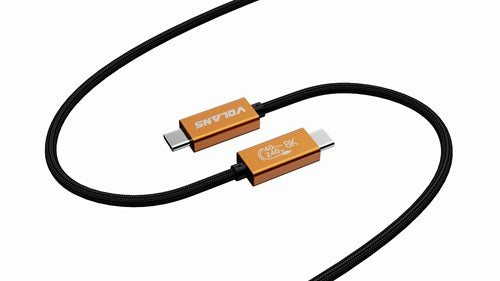 Volans VL-UT42, Aluminium USB4 Type-C Cable, Male to Male, Length: 2m, Black, 1 Year Warranty