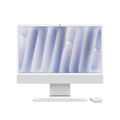 Apple MWUC3X/A, iMac AIO, 24" Retina Screen, Apple M4 (8-core CPU, 8-core GPU), 16GB RAM, 256GB NVMe SSD, Keyboard+Mouse, Wireless AX+Bluetooth, MacOS Sequoia, Silver, 1 Year Warranty