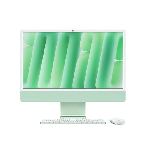 Apple MWUE3X/A, iMac AIO, 24" Retina Screen, Apple M4 (8-core CPU, 8-core GPU), 16GB RAM, 256GB NVMe SSD, Keyboard+Mouse, Wireless AX+Bluetooth, MacOS Sequoia, Green, 1 Year Warranty