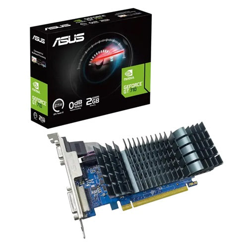 Asus GT710-SL-2GD5-BRK-EVO, Nvidia GeForce, 2GB GDDR5, Core Clock: 954MHz, Cuda Core: 192, 1xHDMI, 1xD-Sub, PSU: 300W, PCIe2.0, 3 Year Warranty