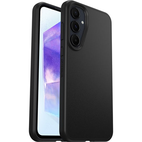 Otterbox 77-95412, Samsung Galaxy A55 5G Case, 6.6", React Series, DROP+ Military Standard, Raised Edges, Antimicrobial, Black, 7 Year Warranty