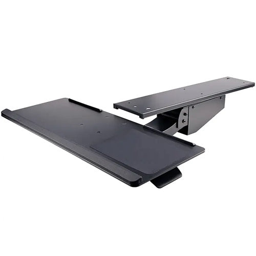 Star Tech KBTRAYADJ2, Under Desk Keyboard Tray, Full Motion, Height Adjustable Keyboard and Mouse Tray, Desk Mount, Wrist Rest, 2 Year Warranty