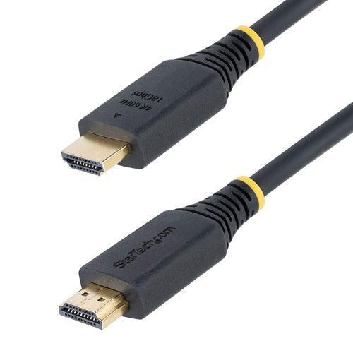 Startech HDMI2-CABLE-4K60-30C, High Speed HDMI Cable,  30cm (1ft), 4K, 60Hz, 18Gbps, HDR10/HDCP 2.2, UHD HDMI 2.0 Cord for TV/Monitor/Display, Limited Lifetime Warranty