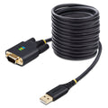 StarTech 1P10FFC-USB-SERIAL, 10ft (3m) USB to Serial Adapter Cable, COM Retention, FTDI, DB9 RS232, Interchangeable DB9 Screws/Nuts, Windows/macOS/Linux, Rugged TPE housing; Copper Shielding, 2 Year Warranty