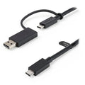 Startech 1M (3FT) USB-C Cable With USB-A Adapter Dongle, Hybrid 2-IN-1 USB-C CABLE W/ USB-A - USB-C TO USB-C (10GBPS/100W PD) USB-A TO USB-C (5GBPS), Ideal For Hybrid Docking Station, 2 Year Warranty