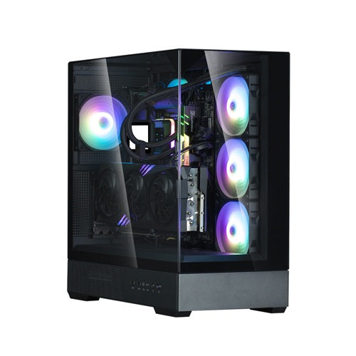 Zalman P40 Prism PLUS BLACK, ATX, Mid Tower, Drive Bays: 4 x Combo(2.5” or 3.5”) (Max. 5 x 2.5" or 4 x 3.5" ), Expansion Slot: 7, Fan: 120mm, Motherboard Support: ATX / mATX / Mini-ITX, 1 Year Warranty