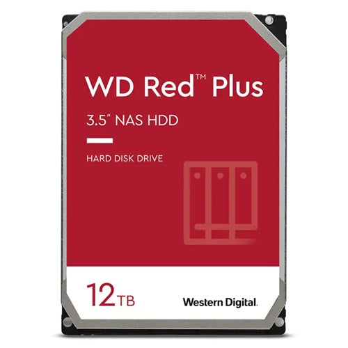 Western Digital WD120EFGX, WD Red Plus NAS HDD, 12TB, 3.5", SATA3, 7200RPM, 180TBW, 256MB Cache, MTBF; 1,000,000 Hours, 8 Bays NASware 3.0 CMR Tech, 3 Year Warranty (replacment of WD120EFBX)
