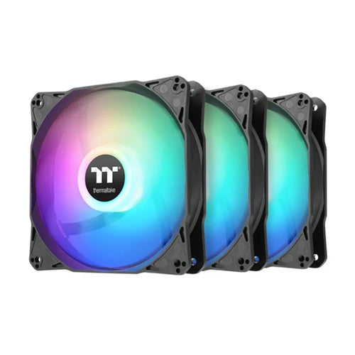 Thermaltake CL-F204-PL12SW-A, LE 120 ARGB PWM Cooling Fan, Fan: 120mm, Airflow: 66.1CFM, Noise: 25.2dBA, Pack of Three, 2 Year Warranty