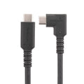 Startech RUSB315CC2MBR, 6ft (2m) Rugged Right Angle USB-C Cable USB 3.2 Gen 1 (5 Gbps) Full-Featured USB C to C Data transfer Cable 4K 60Hz DP Alt Mode 100W Power Delivery, 90 Degree USB Type-C Cable, 2 Year Warranty