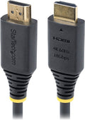 StarTech HDMI2CABLE-4K60-150C, 1.5m Premium Certified High Speed HDMI Cable, 4K 60Hz/1440p 144Hz, 18Gbps, UHD HDMI 2.0 Cord, TPE Jacket, 2 Year Warranty