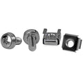StarTech.com 50-Pack M6 12mm Screws, Square Hole Cage Nuts and Installation Tool, Hardware Mounting Kit for 19" or 10" Server Racks, Cabinets and Enclosures, Silver - TAA