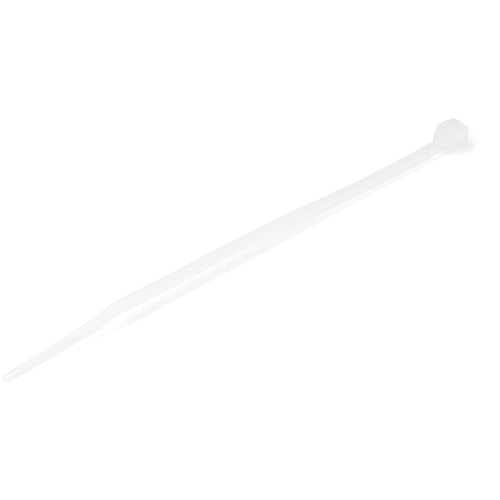 StarTech.com 4"(10cm) Cable Ties - 1/16"(2mm) wide, 7/8"(22mm) Bundle Diameter, 18lb(8kg) Tensile Strength, Nylon Self Locking Zip Ties with Curved Tip - 94V-2/UL Listed, 100 Pack - White - TAA