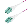 StarTech.com 1m (3ft) LC to LC (UPC) OM4 Multimode Fiber Optic Cable, Erika Violet, 50/125µm, 40G/100G, LOMMF/VCSEL, Uniboot Fiber Jumper Cord, OFNR Riser Rated