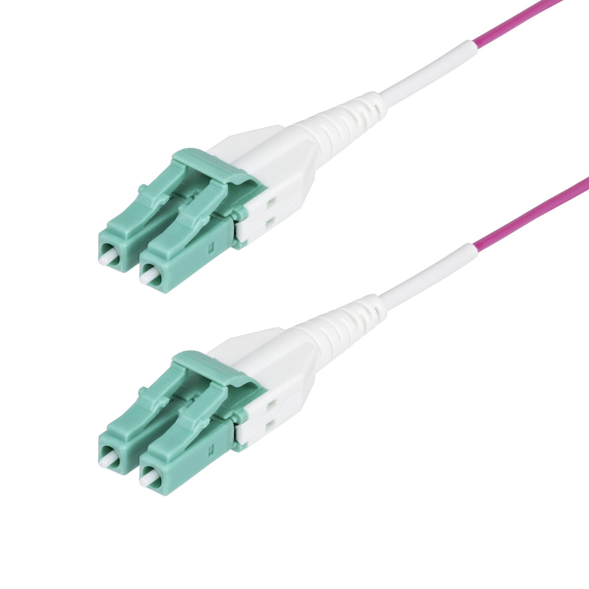 StarTech.com 40m (131ft) LC to LC (UPC) OM4 Multimode Fiber Optic Cable, Erika Violet, 50/125µm, 40G/100G, LOMMF/VCSEL, Uniboot Fiber Jumper Cord, OFNR Riser Rated