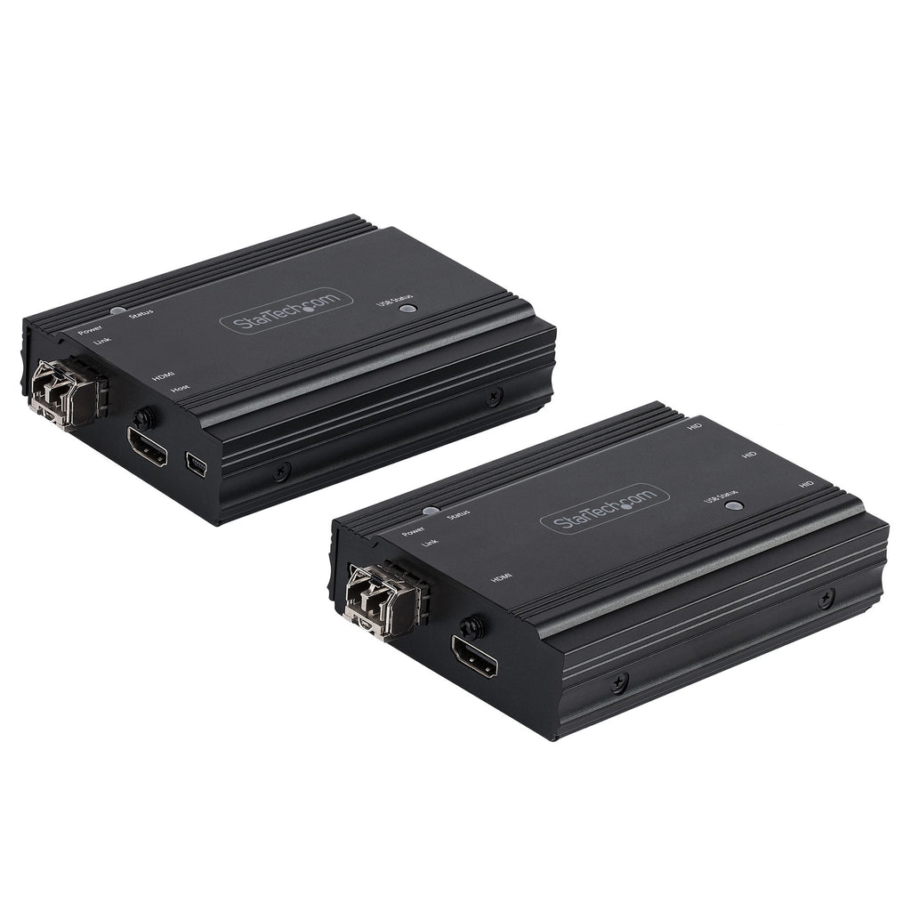 StarTech.com 4K HDMI KVM Extender over Fiber - HDMI Video & USB Remote KVM Switch/Console Extender - up to 984ft/300m (MultiMode) - 2x 10G MMF SFP+ modules - KVM Extension Kit (TX/RX) - TAA