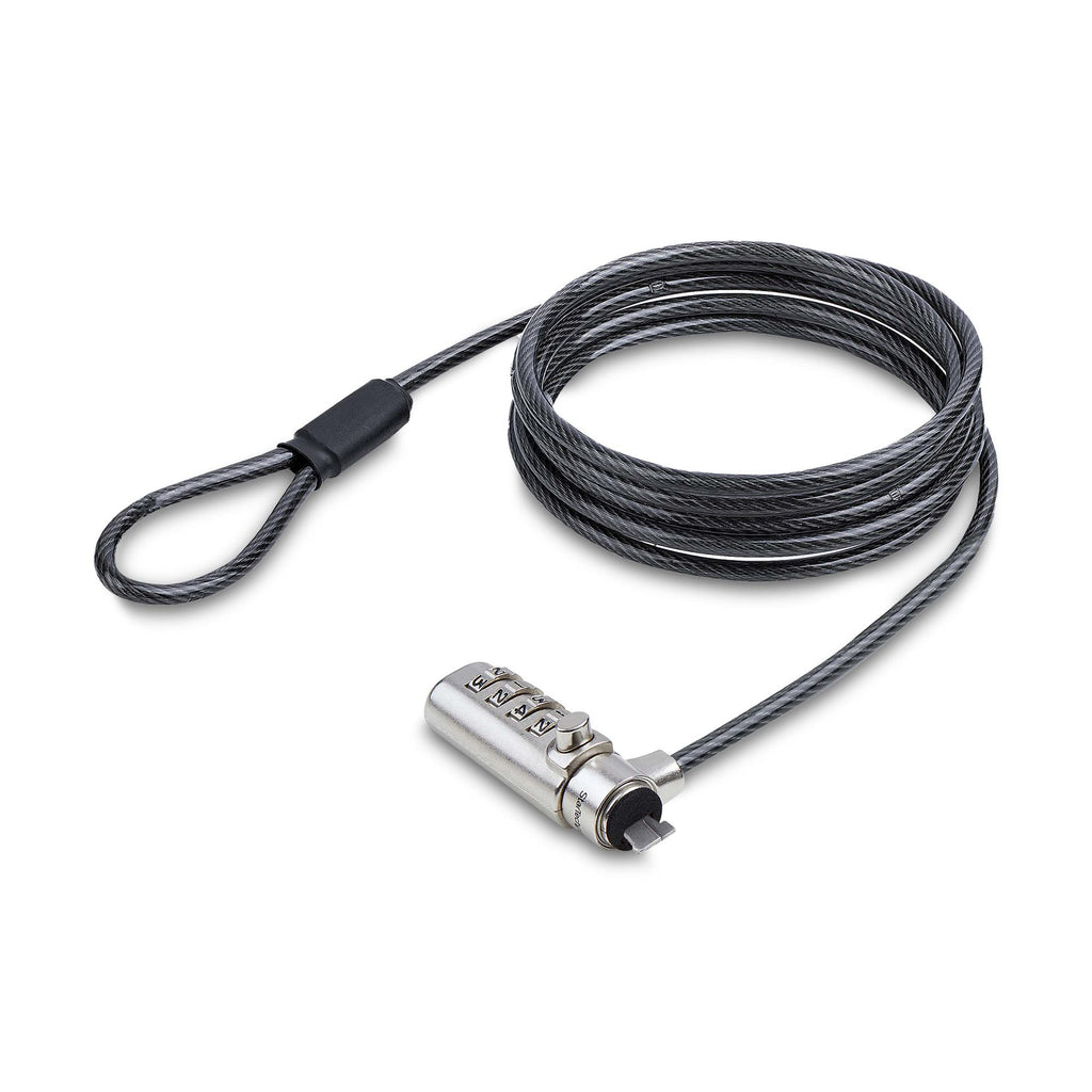 STARTECH Slim Lock K-Slot Compatible, 5ft Combination Locking Cable, 2YR