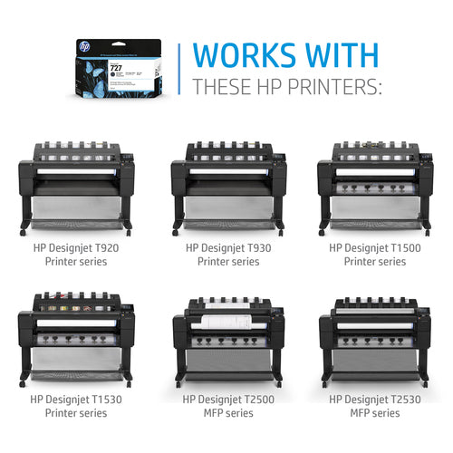 HP 727B 130-ml Matte Black DesignJet Ink Cartridge
