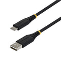 StarTech.com 15cm (6in) USB-A to USB-C Fast Charging Cable, 15W 3A, Dual-Layer Braided Nylon/TPE Jacket, Durable USB-A to Type C Charger Cord, USB A to USB C Cable