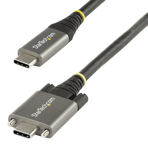 StarTech.com 20in (50cm) USB-C Cable, Side Screw Locking, USB 10Gbps, 100W (5A) Power Delivery, 8K 60Hz / 4K 144Hz DP Alt Mode - Thunderbolt Compatible