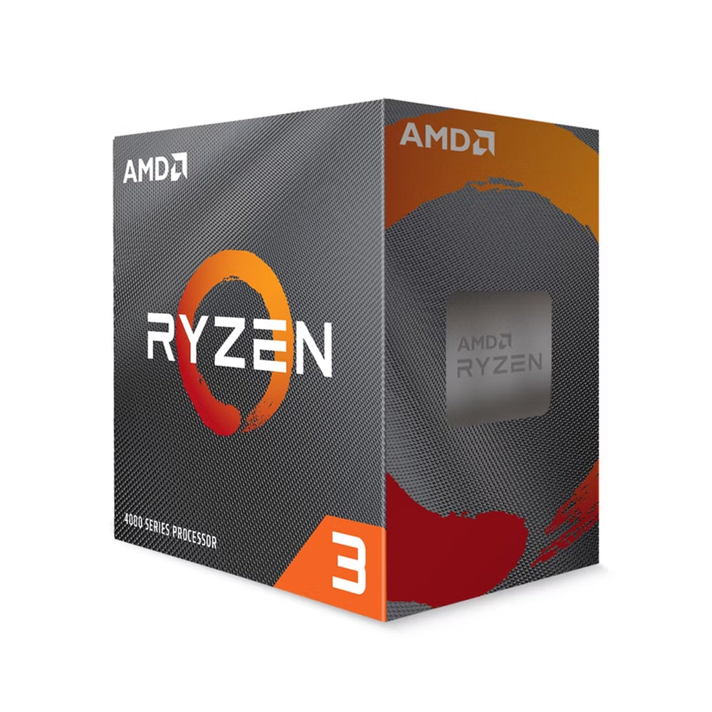 AMD 100-100000510BOX, Ryzen 3-4100, AM4 Socket, 4 Cores, 8 Threads, Base: 3.8GHz, Turbo: 4GHz, Cache: 4 MB, TDP: 65W, 3 Year Warranty