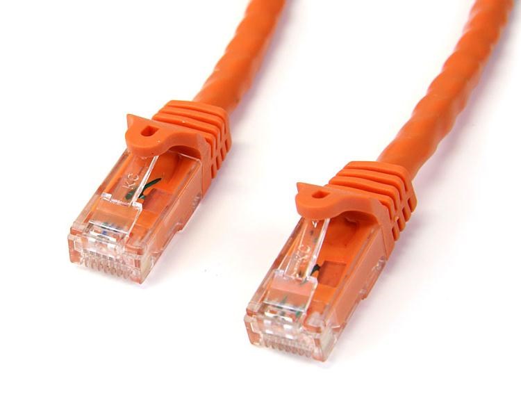 StarTech N6PATC1MOR, 1m Orange Gigabit Snagless RJ45 UTP Cat6 Patch Cable - 1 m Patch Cord - Ethernet Patch Cable - RJ45 Male to Male Cat 6 Cable
