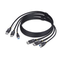 StarTech.com 6ft (1.8m) Dual-DisplayPort and USB 5Gbps KVM Cable, 4K 60Hz, Universally Compatible DP 1.2/USB 3.0 Combo Cable for Dual-Monitor KVM Switches