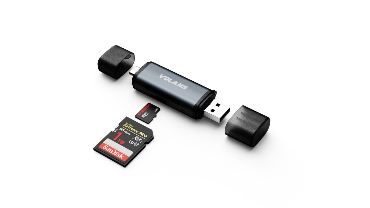Volans VL-CR07, USB 3.1 A/C SD/Micro SD Card Reader, 1 Year Warranty