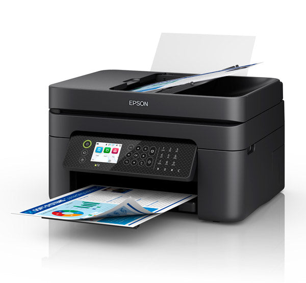 Epson C11CK62501, WF-2950 Workforce 4 Colour Inkjet Printer, Multifunction, Scan/Copy/Print/Fax, Color/Mono, Wireless/USB, 1 Year Warranty