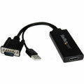 StarTech VGA2HDU, VGA to HDMI Adapter with USB Audio & Power, Portable VGA to HDMI Converter, 1080p, 1x15-pin HD-15, Male, 1 x 4-pin USB Type A, Male - 1 x 19-pin HDMI Digital Audio/Video, Female, 2 Year Warranty