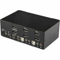 Startech SV231DPDDUA2, 2-Port DisplayPort Dual-Monitor 4K KVM Switch, 6xDP, 4xUSB2.0, 2xUSB-B, 2x3.5mm Mini-Jack, 2 Year Warranty