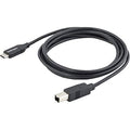 StarTech USB2CB2M, USB-C to USB-B Cable, Male to Male, USB2.0, Length: 2m, Black, LImited Lifetime Warranty