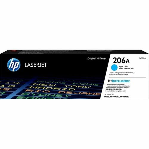 HP W2111A, 206A, Cyan Original Laser Toner Cartridge, Up to 1250 Yield