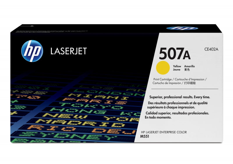 HP CE402A, 507A  Yellow  Laserjet Toner Cartridge