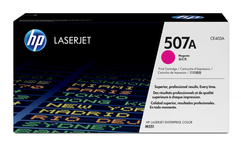 HP CE403A, 507A Magenta Laserjet Toner Cartridge