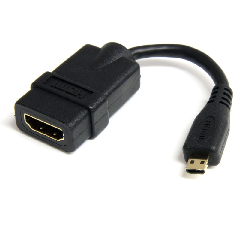 Startech HDADFM5IN, HDMI to Micro HDMI, Female to Male, Cable Length: 12.70cm, Black, 2 Year Warranty