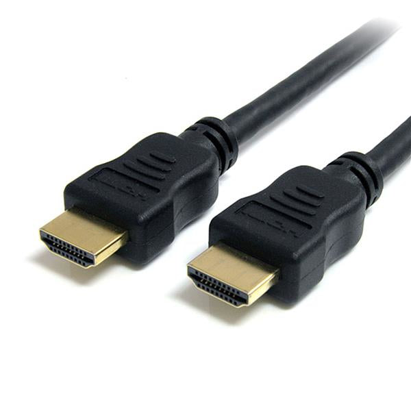 StarTech HDMM1MHS, 4K High Speed HDMI Cable with Ethernet, 1M, M/M, 1.4 Video/Display Cable, Ultra HD/PVC jacket, 28AWG/Gold-Plated Connectors/Al-Mylar foil with braid, For laptop/workstation, Black, Limited Lifetime Warranty