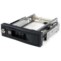 StarTech HSB100SATBK, 5.25in Trayless Hot Swap Mobile Rack for 3.5in Hard Drive - Internal SATA Backplane Enclosure, 2 Years