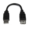 StarTech USBEXTAA6IN, 6in USB 2.0 Extension Adapter Cable A to A - M/F - 6 inch USB A to A Extension Cable - 6in USB 2.0 Extension cord, 1 Year