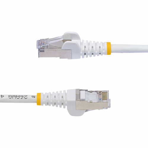 StarTech.com 2m White CAT8 Ethernet Cable, Snagless RJ45, 25G/40G, 2000MHz, 100W PoE++, S/FTP, 26AWG Pure Bare Copper Wire, LSZH, Shielded Network Patch Cord w/Strain Reliefs, Individually Tested